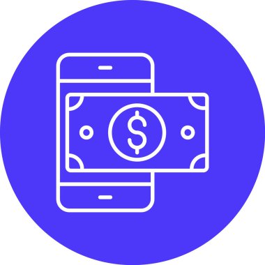 Bir dolar simgesinin vektör illüstrasyonu