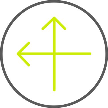 ok yönü simgesi ana hat biçiminde