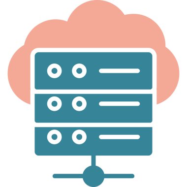 Sunucu. Web simgesi basit illüstrasyon