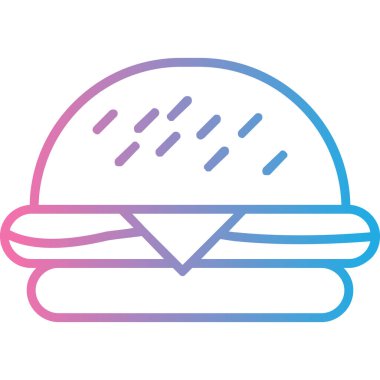 hamburger. Web simgesi basit illüstrasyon