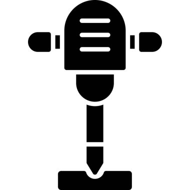 Bir mikrofon simgesinin vektör çizimi