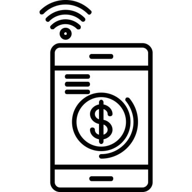 Cep telefonu ödemesi. Basit illüstrasyon