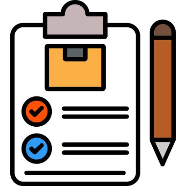 Kontrol listesi simgesi vektör illüstrasyonu