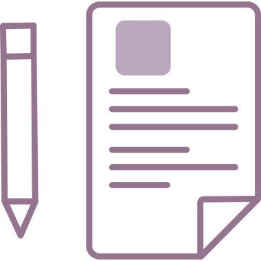 Belge. Web simgesi basit illüstrasyon