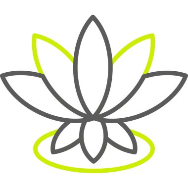 Nilüfer yaprağı ikonu. vektör illüstrasyonu