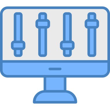 Bilgisayar. Web simgesi basit illüstrasyon