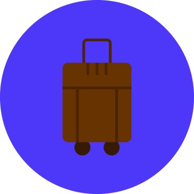 Bir bavul simgesinin vektör illüstrasyonu