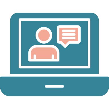 Bilgisayar monitörü. vektör simgesi