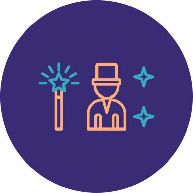 Şapka simgesi olan bir adamın vektör çizimi