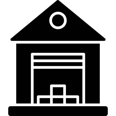 Depo. Web simgesi basit illüstrasyon