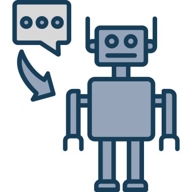 robot ikon vektör illüstrasyonu