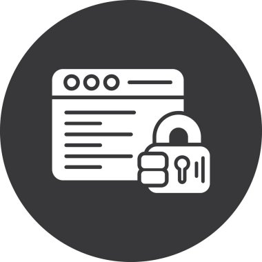 Veri güvenlik vektör simgesi