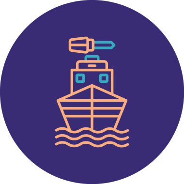 Gemi. Web simgesi basit illüstrasyon