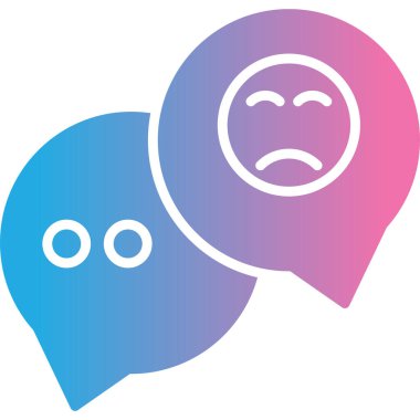 üzücü sohbet vektör simgesi
