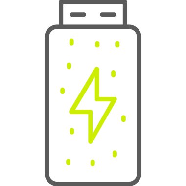 elektrik pil ikonu vektör illüstrasyonu