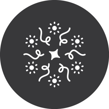 Havai fişek simgesi vektör çizimi