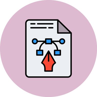 Web sayfası renk simgesi, basit vektör tasarımı