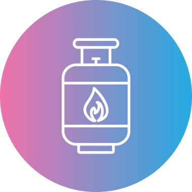 Gaz yakıcı simgesinin vektör illüstrasyonu