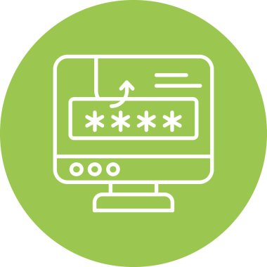 parola giriş parolası simgesi ana hat biçiminde