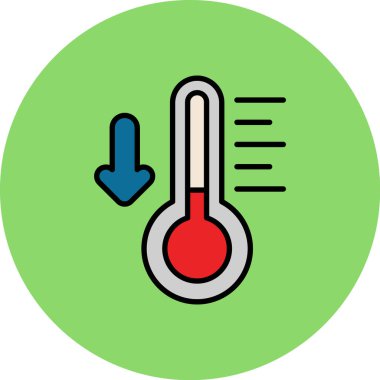 sıcaklık simgesi vektör illüstrasyonu