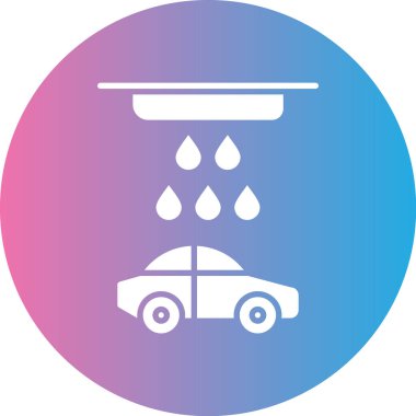 Araba simgesinin vektör illüstrasyonu