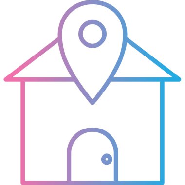 harita simgesi vektör illüstrasyonu