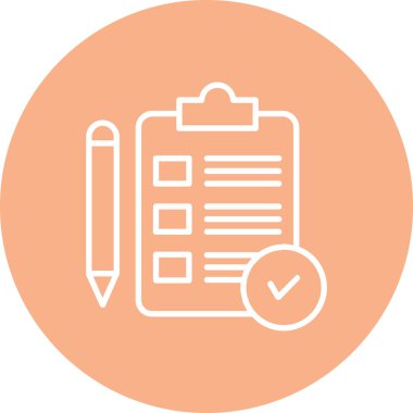 Kontrol listesi simgesi vektör illüstrasyonu