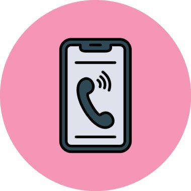 Bir telefon arama simgesinin vektör çizimi