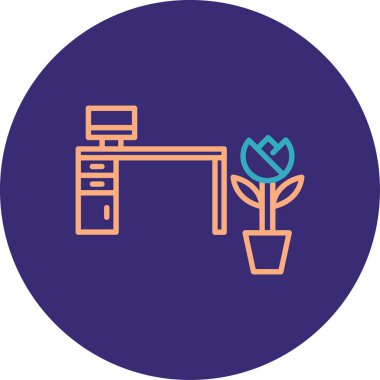 Bitki simgesinin vektör illüstrasyonu