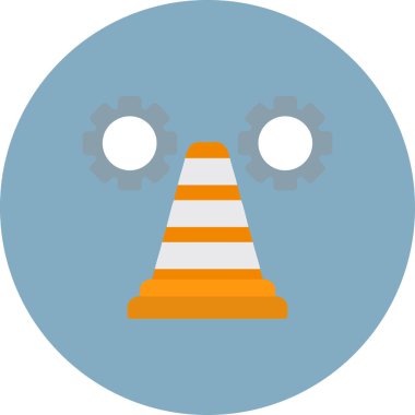 trafik koni simgesi, vektör çizim