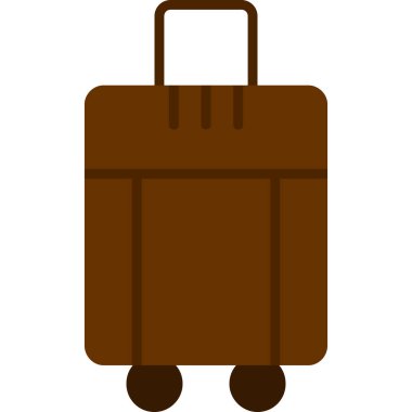 Bagaj ikonlu bavul. vektör grafiği