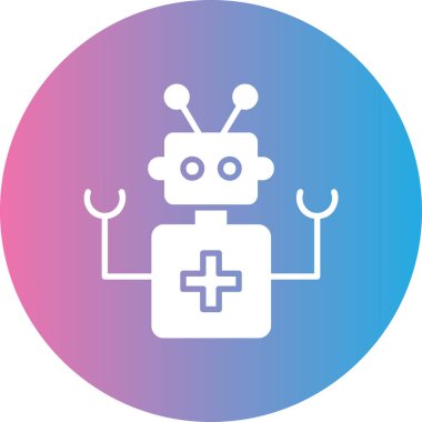 Robot simgesinin vektör illüstrasyonu