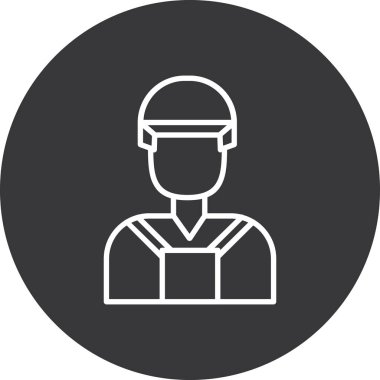 İşçi simgesinin vektör illüstrasyonu