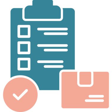 Kontrol listesi. Web simgesi basit illüstrasyon