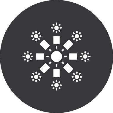 kar Tanesi simgesi vektör çizimi