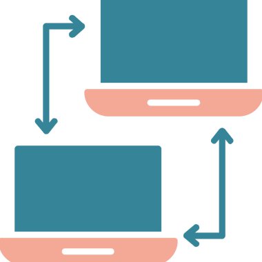 Web sunucu simgesi, basit vektör illüstrasyonu