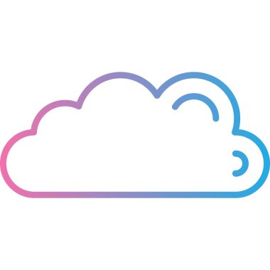 Bulut. Web simgesi basit illüstrasyon