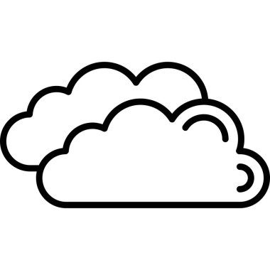 Bulut simgesi vektör illüstrasyonu