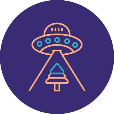 UFO vektör simgesi modern basit tasarım