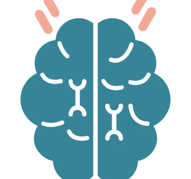 beyin ikonu vektör illüstrasyonu