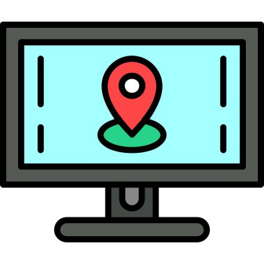 Harita işaretleyici vektör illüstrasyonuName