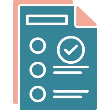 taslak biçiminde kontrol listesi simgesi