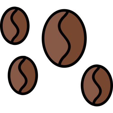 Kahve çekirdeği ikonu. vektör illüstrasyonu