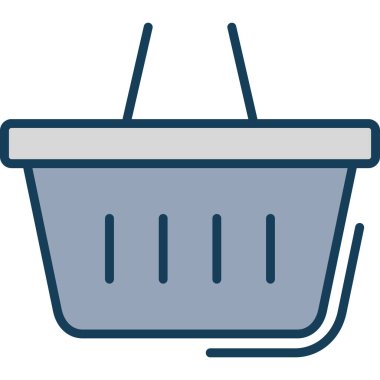 Sepet. Web simgesi basit illüstrasyon