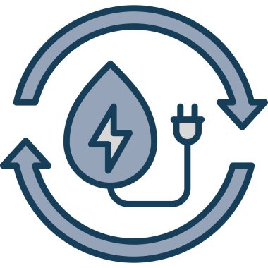 elektrik araba enerji simgesi doldurulmuş dış hat biçiminde