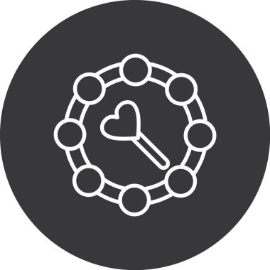 Kalp simgesinin vektör illüstrasyonu