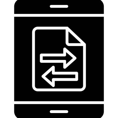mobil uygulama vektör simgesi. Basit vektör illüstrasyonu