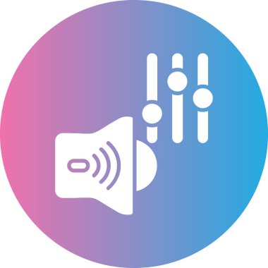 Konuşmacı. Web simgesi basit illüstrasyon