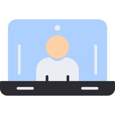 Konferans çevrimiçi toplantı simgesi