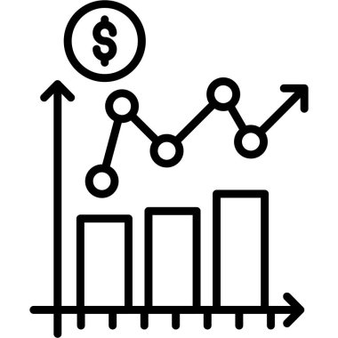 grafik vektörü ince çizgi simgesi